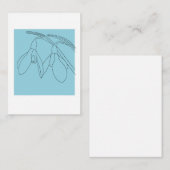Sneeuwklokje bloem custom notitiekaartje (Voorkant / Achterkant)