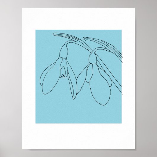 Sneeuwklokje bloem custom poster (Voorkant)