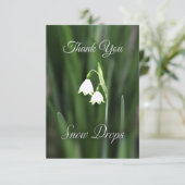 Sneeuwklokje Bloem Dankkaart Bedankkaart (Staand voorkant)