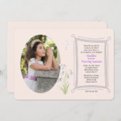 Sneeuwklokje Bloemen Foto Uitnodiging (Voorkant / Achterkant)