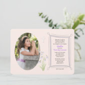 Sneeuwklokje Bloemen Foto Uitnodiging (Staand voorkant)