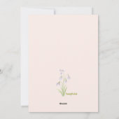 Sneeuwklokje Bloemnaam Dag Kaart (Achterkant)