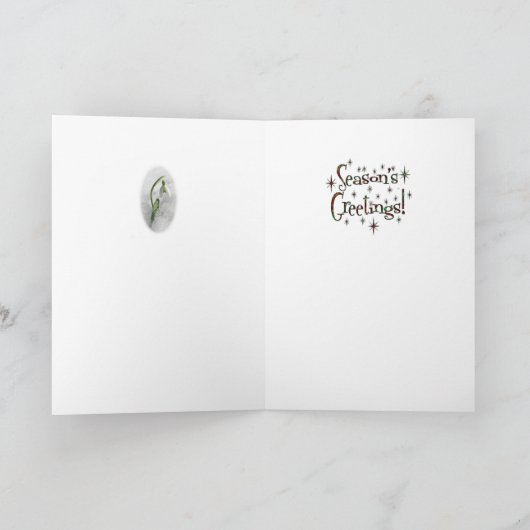 Sneeuwklokje de Maltese kerst Kaart (Binnen)