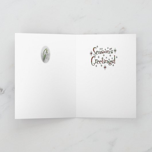 Sneeuwklokje de Maltese kerst Kaart (Binnen)