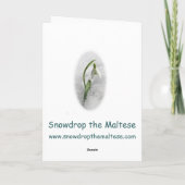 Sneeuwklokje de Maltese kerst Kaart (Achterkant)