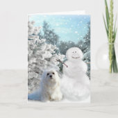 Sneeuwklokje de Maltese kerst Kaart (Voorkant)