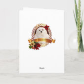 Sneeuwklokje de Maltese Kerstkaart Feestdagen Kaart (Achterkant)