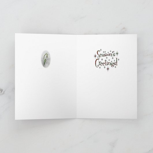 Sneeuwklokje de Maltese Kerstkaart Feestdagen Kaart (Binnen)