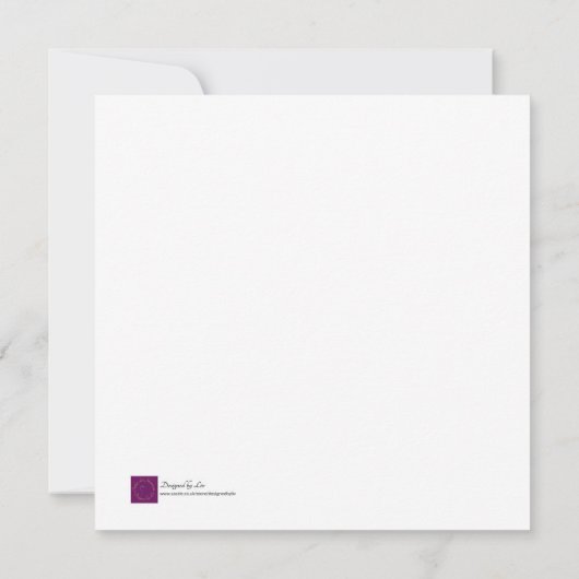 Sneeuwklokje White Rain briefkaart (Achterkant)