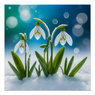 Sneeuwklokjes #2 Muurkunst Perfect Poster