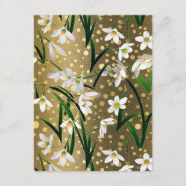 Sneeuwklokjes Chiyogami Briefkaart