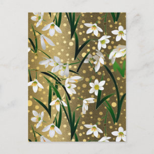 Sneeuwklokjes Chiyogami Briefkaart