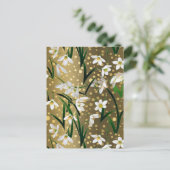 Sneeuwklokjes Chiyogami Briefkaart (Staand voorkant)