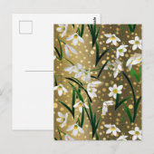 Sneeuwklokjes Chiyogami Briefkaart (Voorkant / Achterkant)