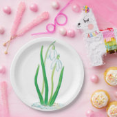 Sneeuwklokjes (Galanthus nivalis)  Papieren Bordje (Feest)