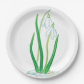 Sneeuwklokjes (Galanthus nivalis)  Papieren Bordje (Voorkant)