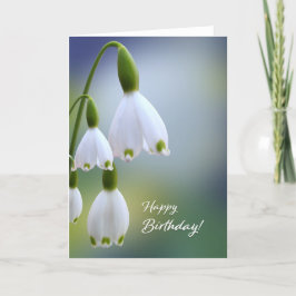 Sneeuwklokjes Happy Birthday Kaart
