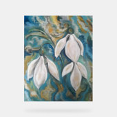 Sneeuwklokjes in de smaragdgroene tuin acryl bord (Voorkant)