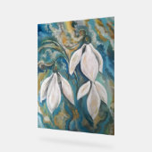 Sneeuwklokjes in de smaragdgroene tuin acryl bord (Hoek)