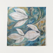 Sneeuwklokjes in de smaragdgroene tuin wandkleed (Voorkant (horizontaal))