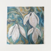 Sneeuwklokjes in de smaragdgroene tuin wandkleed (Voorkant)