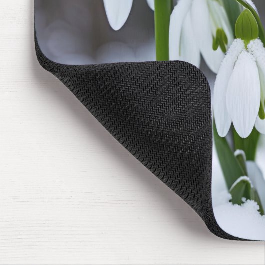 Sneeuwklokjes in de sneeuw muismat (Hoek)