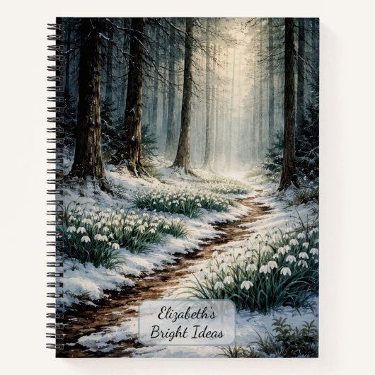 Sneeuwklokjes in Winterbos Notitieboek (Voorkant)