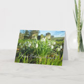 Sneeuwklokjes in Zonneschijn - Persoonlijke Verjaa Kaart (Voorkant)