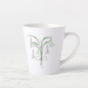 Sneeuwklokjes January Geboorte Bloem Keramiek Latte Mok