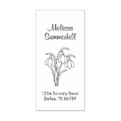Sneeuwklokjes - Lente Bloemen Adres Rubberstempel (Afrduk)