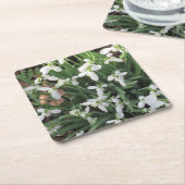 Sneeuwklokjes op een vierkant Onderzetter (Schuin)