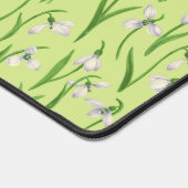 Sneeuwklokjes op honingdauw bureaumat (Hoek)