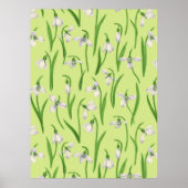 Sneeuwklokjes op honingdauw poster (Voorkant)