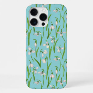 Sneeuwklokjes op zwembad blauw iPhone 16 pro max hoesje