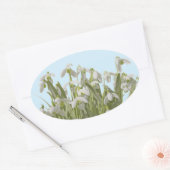 Sneeuwklokjes Ovale Sticker (Envelop)