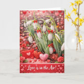 Sneeuwklokjes Romantische Valentijnskaart Kaart (Gele Bloem)