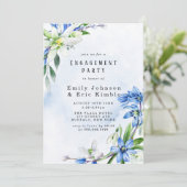 Sneeuwklokjes Scilla Lente Bloemige Verloving Fees Kaart (Staand voorkant)