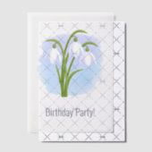 Sneeuwklokjes Voorjaarsbloemen op Waterverf Insert Vellum Uitnodigingen (Offset (Uitnodiging))