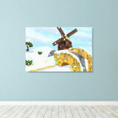 Sneeuwklokjes windmolen canvas afdruk (Insitu (Houten vloer))