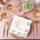 Sneeuwklokjes Winter Bloemen Naam Folie Servetten