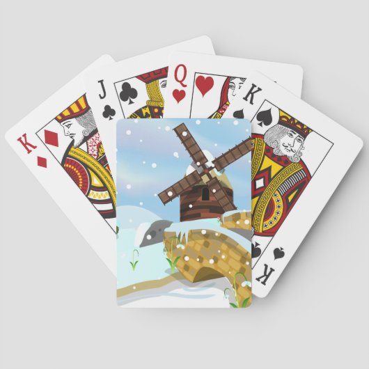 Sneeuwklokjesmolen Speelkaarten (Achterkant)
