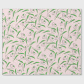 Sneeuwklokpatroon op Blush Pink Cadeaupapier (Vlak)