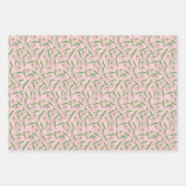 Sneeuwklokpatroon op Blush Pink Inpakpapier Vel (Voorkant 3)