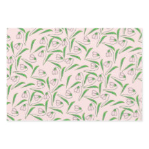 Sneeuwklokpatroon op Blush Pink