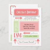 Sneeuwkloon nodigt uit uitnodiging briefkaart (Voorkant / Achterkant)