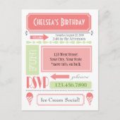 Sneeuwkloon nodigt uit uitnodiging briefkaart (Voorkant)