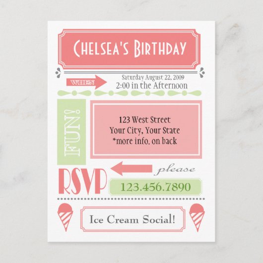 Sneeuwkloon nodigt uit uitnodiging briefkaart (Voorkant)