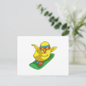 Sneeuwklopper Snowboarden Briefkaart (Staand voorkant)