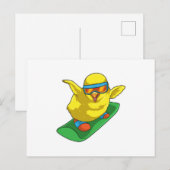 Sneeuwklopper Snowboarden Briefkaart (Voorkant / Achterkant)