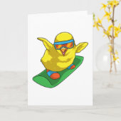 Sneeuwklopper Snowboarden Kaart (Gele Bloem)